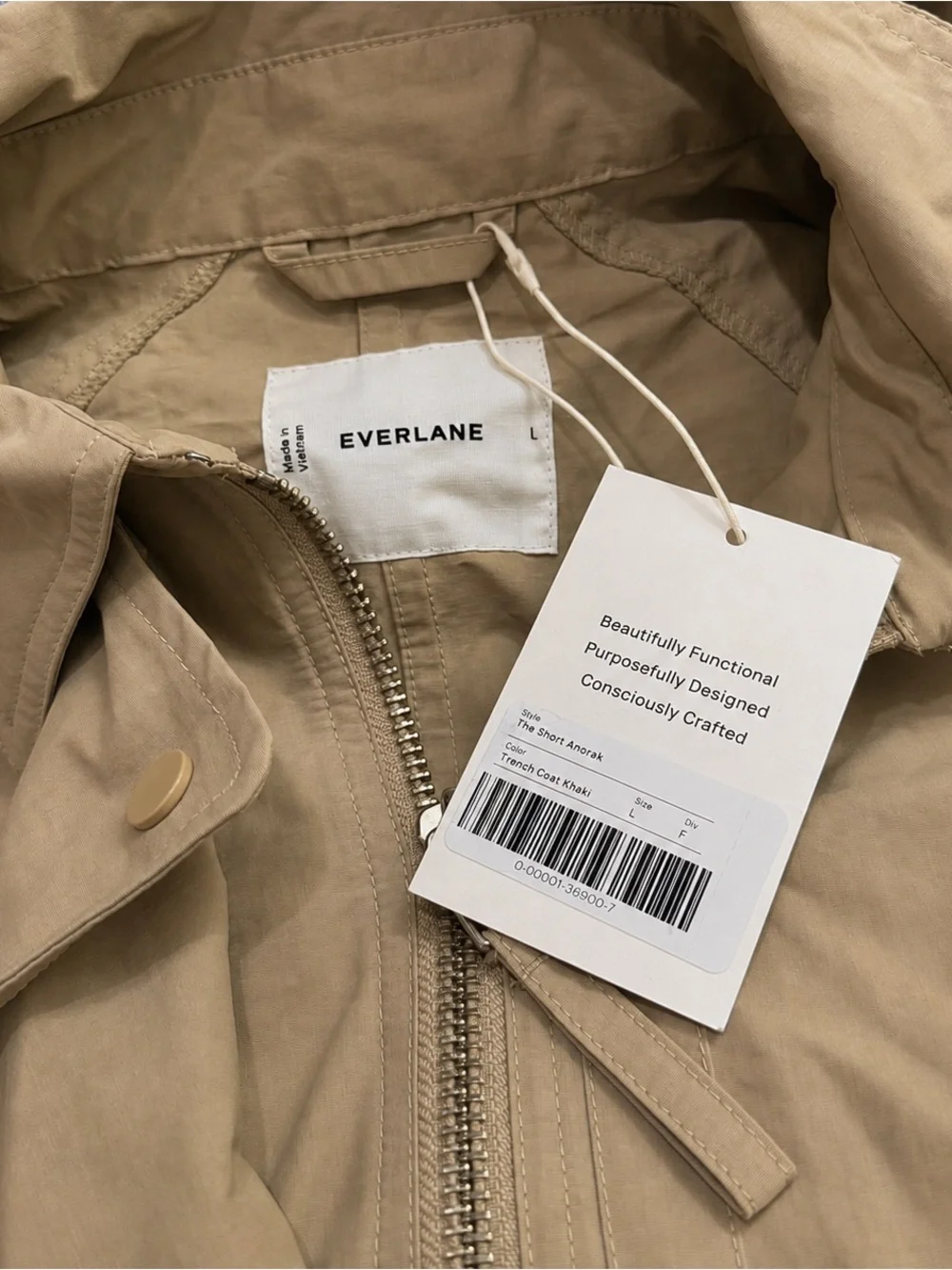NWT Everlane The Short Anorak Jacket - Large - Picture 6 of 6